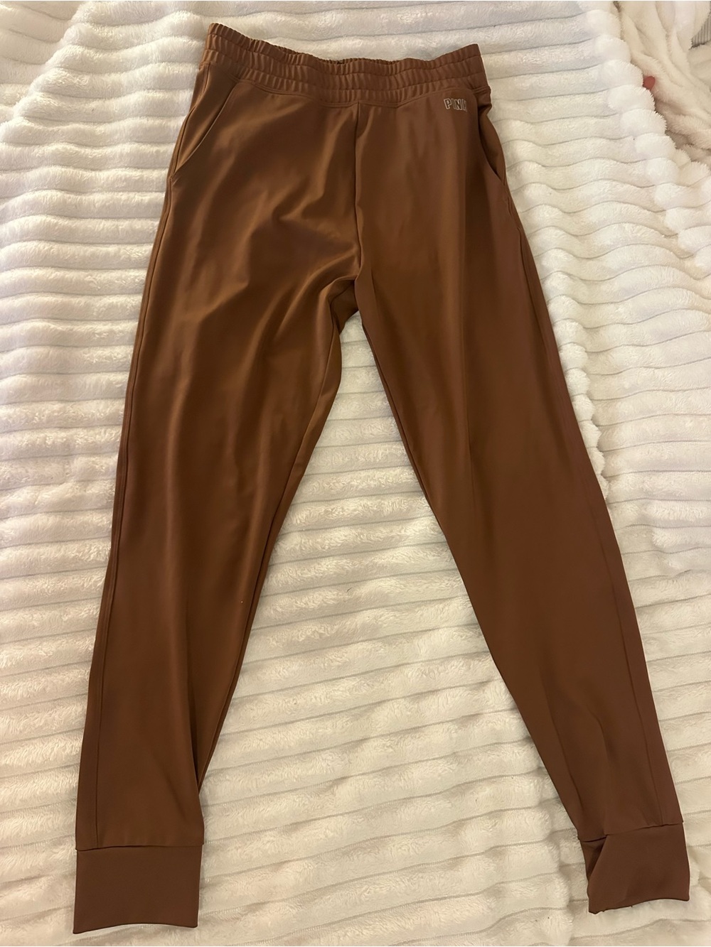 Victoria Secret Pink Active Brown Slim fit joggers